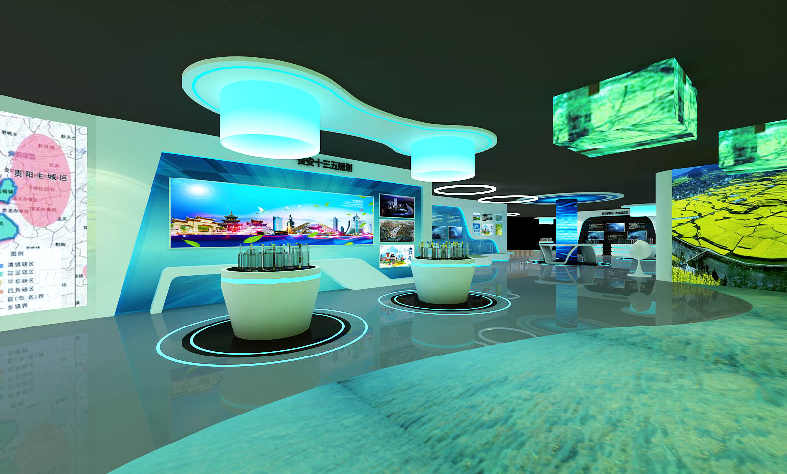 城市產(chǎn)業(yè)規(guī)劃多媒體展館設(shè)計